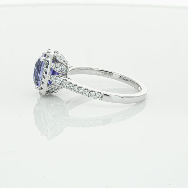18ct White Gold Sapphire & Diamond Sierra Ring-Ring-Walker & Hall