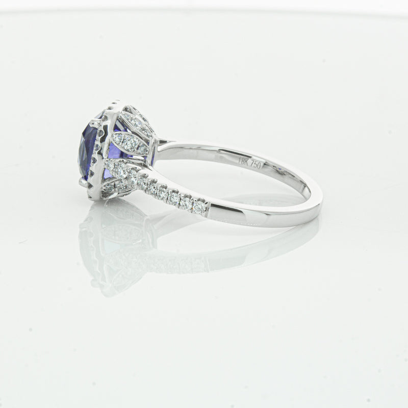 18ct White Gold Sapphire & Diamond Sierra Ring-Ring-Walker & Hall