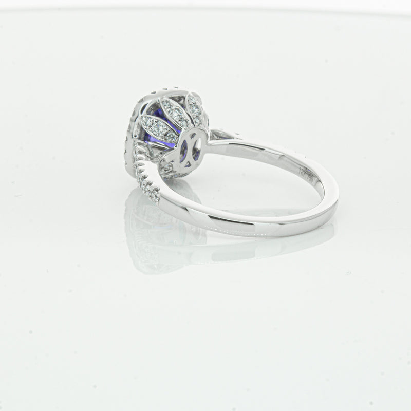 18ct White Gold Sapphire & Diamond Sierra Ring-Ring-Walker & Hall