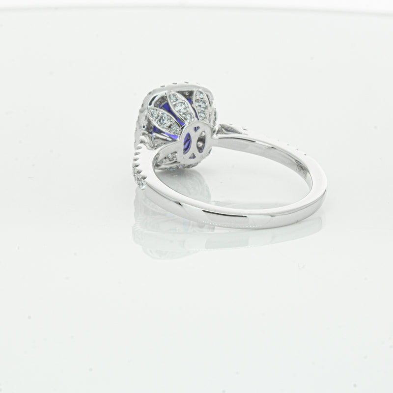 18ct White Gold Sapphire & Diamond Sierra Ring-Ring-Walker & Hall