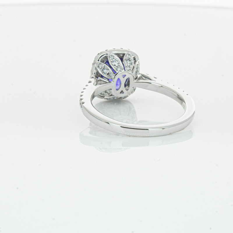 18ct White Gold Sapphire & Diamond Sierra Ring-Ring-Walker & Hall