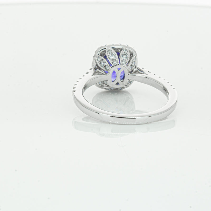 18ct White Gold Sapphire & Diamond Sierra Ring-Ring-Walker & Hall