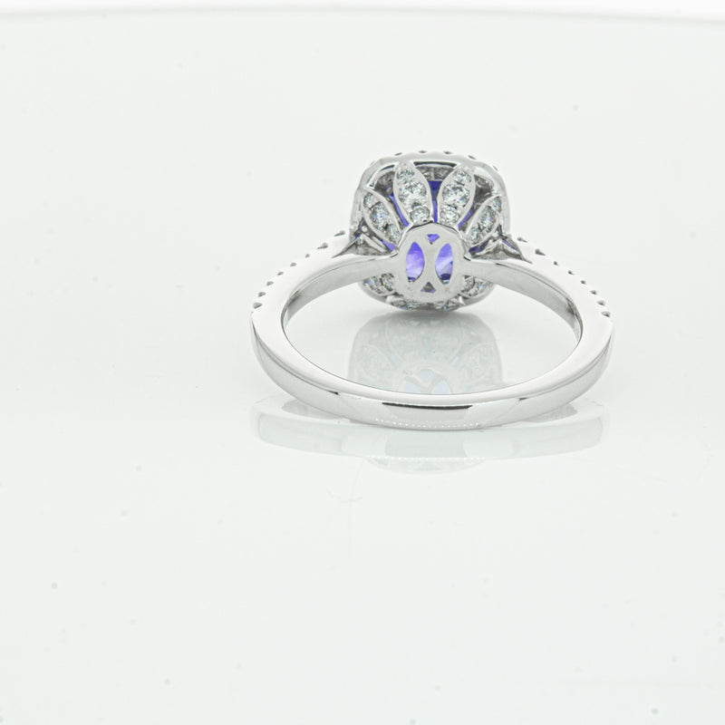 18ct White Gold Sapphire & Diamond Sierra Ring-Ring-Walker & Hall