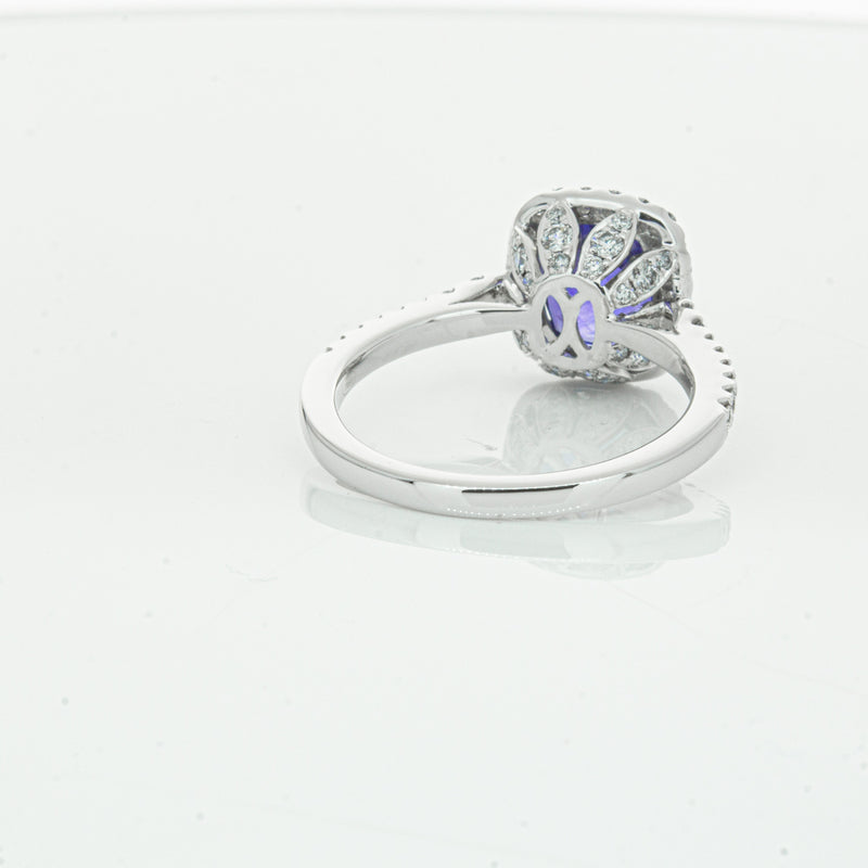 18ct White Gold Sapphire & Diamond Sierra Ring-Ring-Walker & Hall