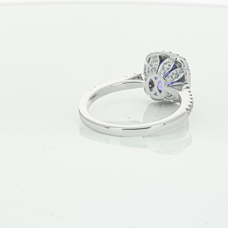18ct White Gold Sapphire & Diamond Sierra Ring-Ring-Walker & Hall