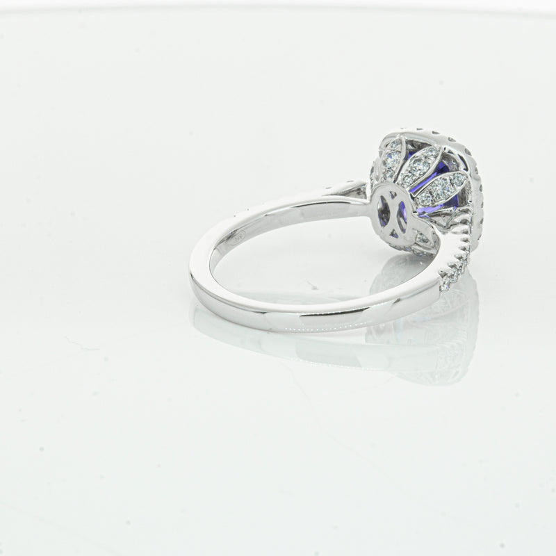 18ct White Gold Sapphire & Diamond Sierra Ring-Ring-Walker & Hall