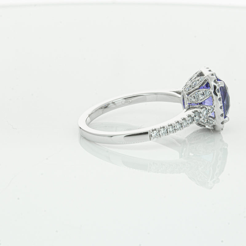 18ct White Gold Sapphire & Diamond Sierra Ring-Ring-Walker & Hall