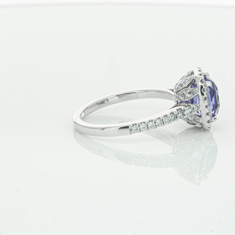 18ct White Gold Sapphire & Diamond Sierra Ring-Ring-Walker & Hall