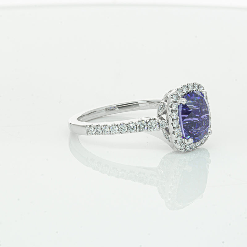 18ct White Gold Sapphire & Diamond Sierra Ring-Ring-Walker & Hall