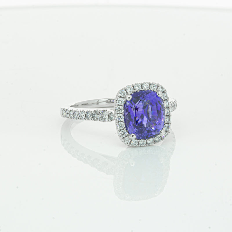 18ct White Gold Sapphire & Diamond Sierra Ring-Ring-Walker & Hall