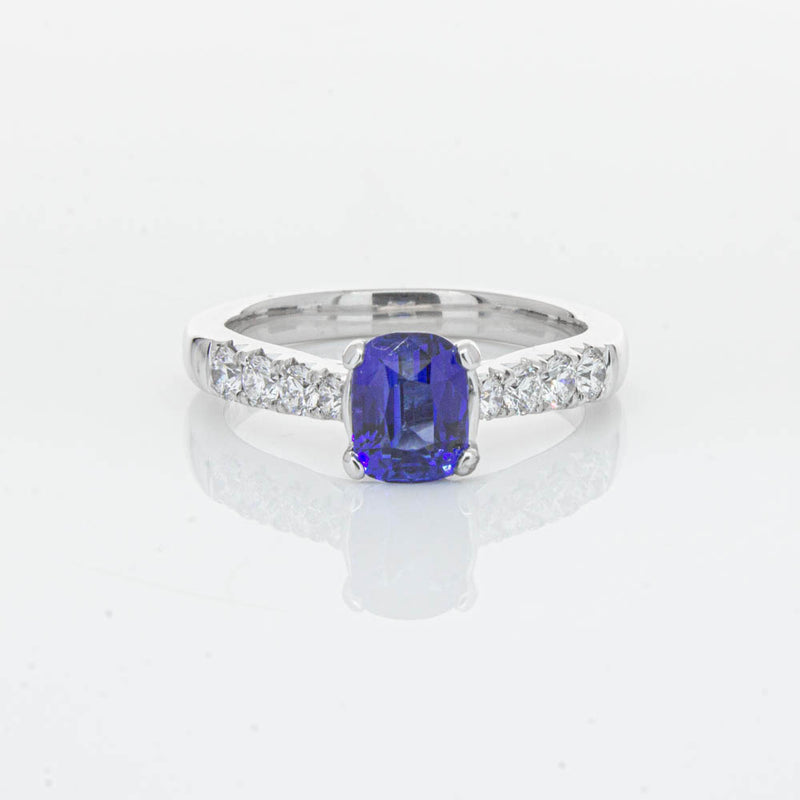 18ct White Gold 1.45ct Sapphire & Diamond Phoenix Ring-Ring-Walker & Hall