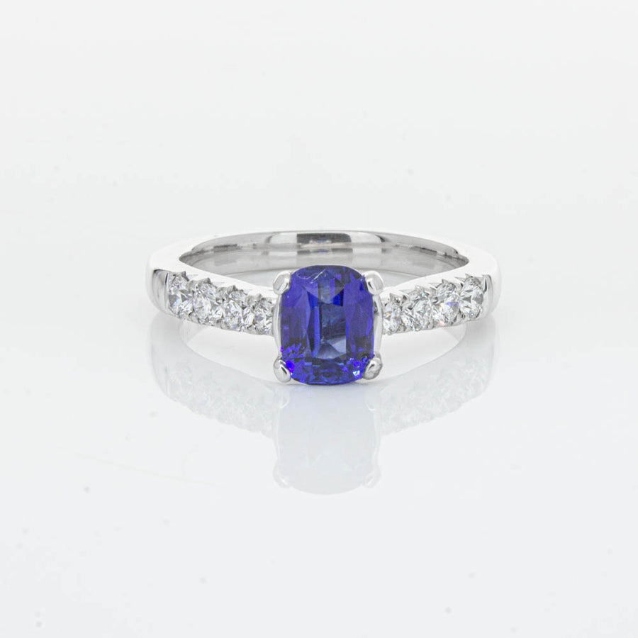 18ct White Gold 1.45ct Sapphire & Diamond Phoenix Ring-Ring-Walker & Hall