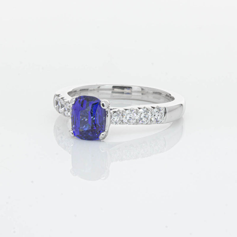 18ct White Gold 1.45ct Sapphire & Diamond Phoenix Ring-Ring-Walker & Hall