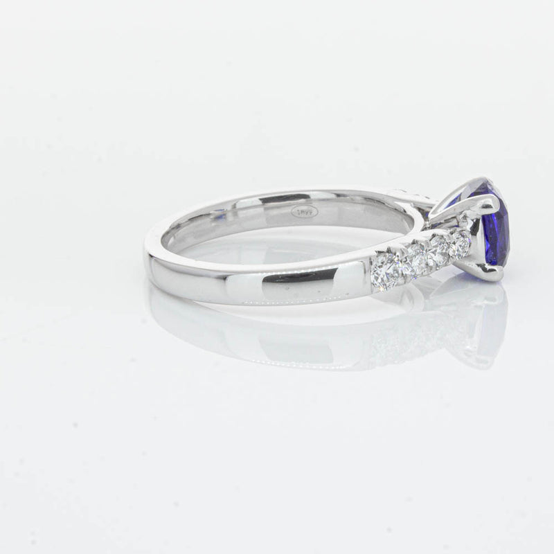 18ct White Gold 1.45ct Sapphire & Diamond Phoenix Ring-Ring-Walker & Hall