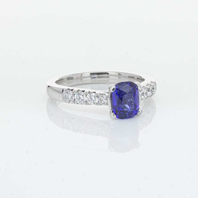 18ct White Gold 1.45ct Sapphire & Diamond Phoenix Ring-Ring-Walker & Hall