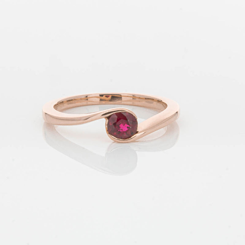 18ct Rose Gold Ruby Embrace Ring-Ring-Walker & Hall