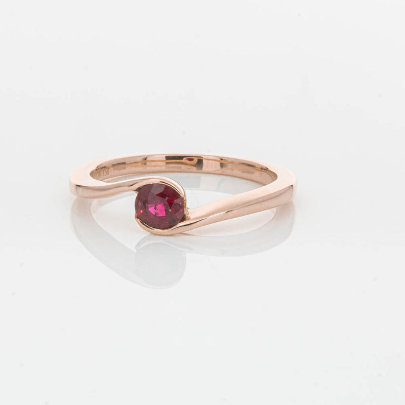 18ct Rose Gold Ruby Embrace Ring-Ring-Walker & Hall