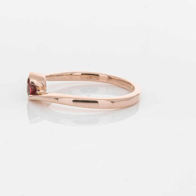 18ct Rose Gold Ruby Embrace Ring-Ring-Walker & Hall