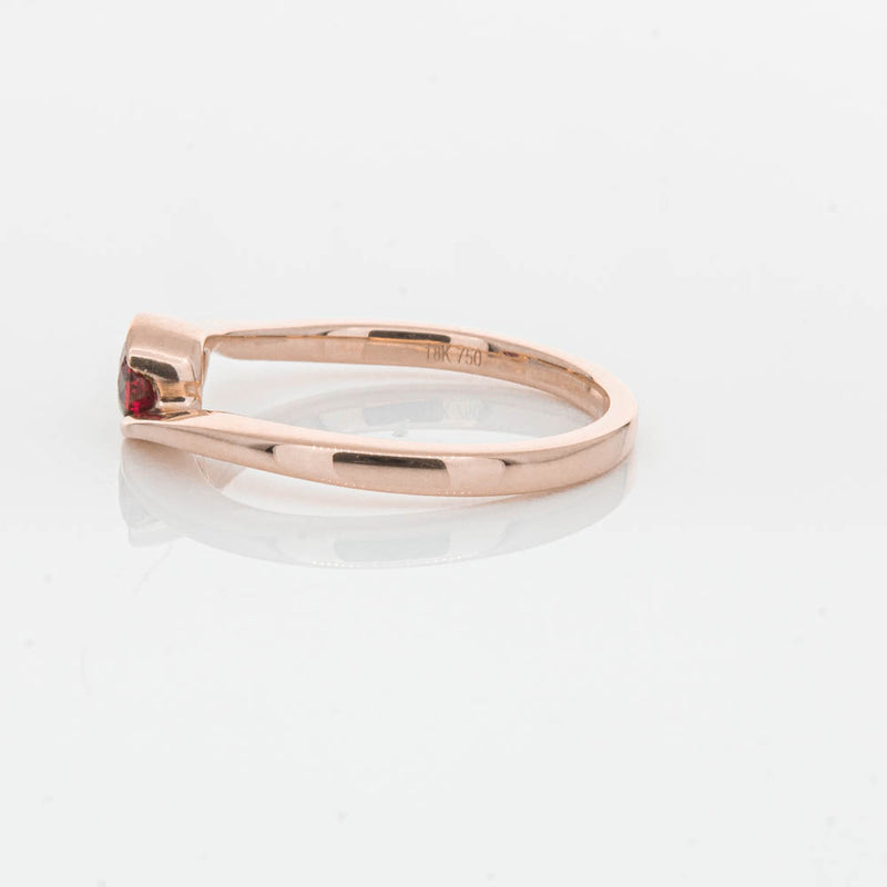 18ct Rose Gold Ruby Embrace Ring-Ring-Walker & Hall