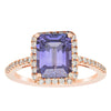 18ct Rose Gold 2.55ct Tanzanite & Diamond Ring-Ring-Walker & Hall