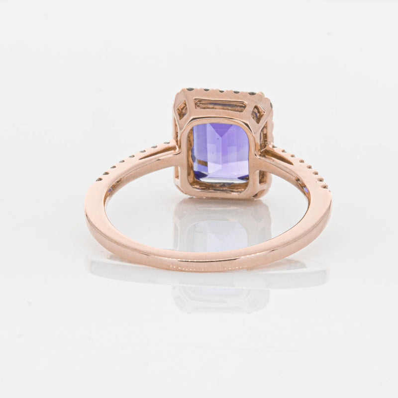 18ct Rose Gold 2.55ct Tanzanite & Diamond Ring-Ring-Walker & Hall