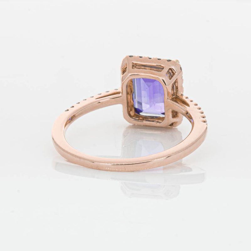 18ct Rose Gold 2.55ct Tanzanite & Diamond Ring-Ring-Walker & Hall