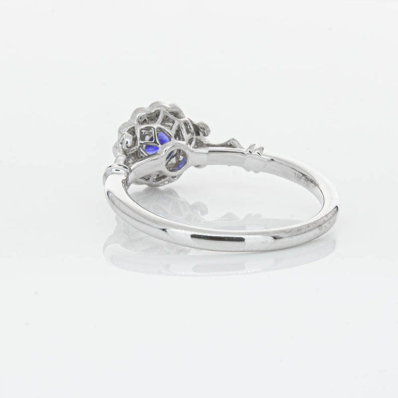 18ct White Gold Sapphire & Diamond Versailles Ring-Ring-Walker & Hall