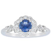 18ct White Gold Sapphire & Diamond Versailles Ring-Ring-Walker & Hall