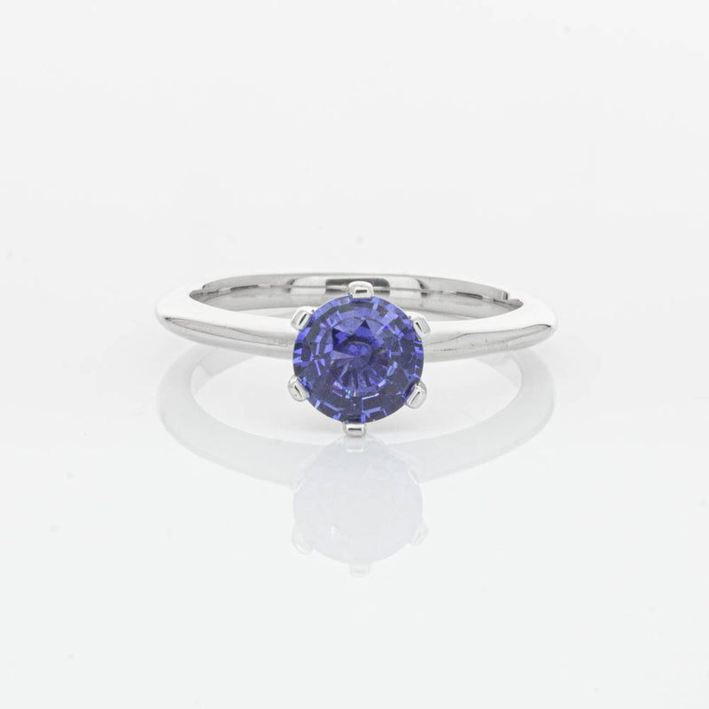 18ct White Gold Sapphire Cosmopolitan Ring-Ring-Walker & Hall