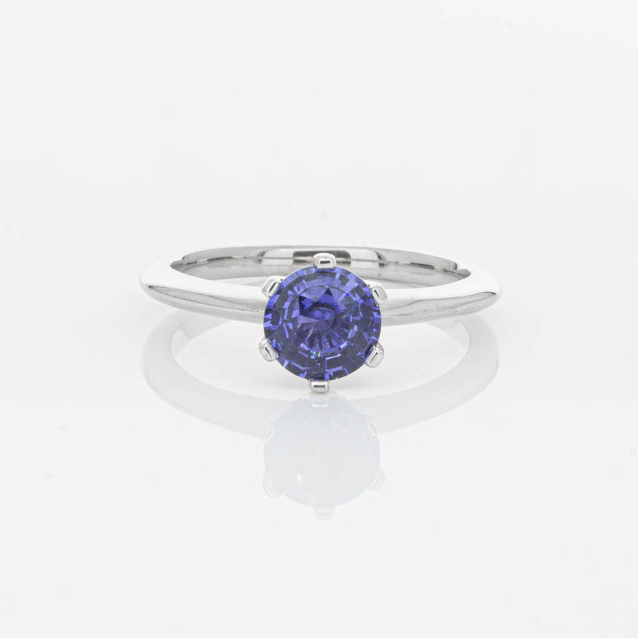 18ct White Gold Sapphire Cosmopolitan Ring-Ring-Walker & Hall