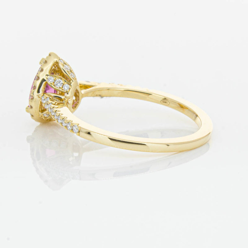 18ct Yellow Gold .58ct Pink Tourmaline & Diamond Mini Sierra Ring-Ring-Walker & Hall