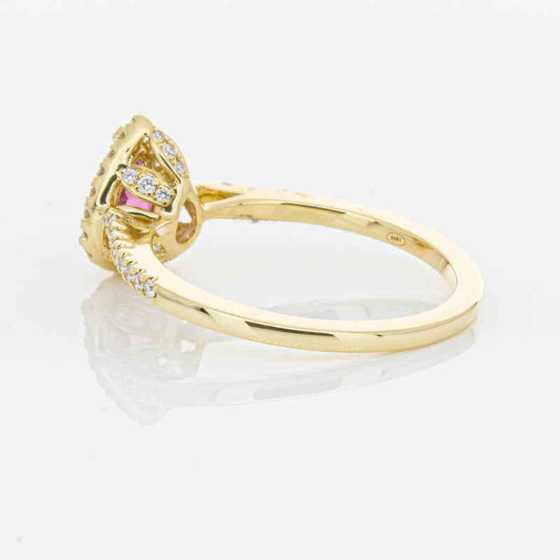 18ct Yellow Gold .58ct Pink Tourmaline & Diamond Mini Sierra Ring-Ring-Walker & Hall