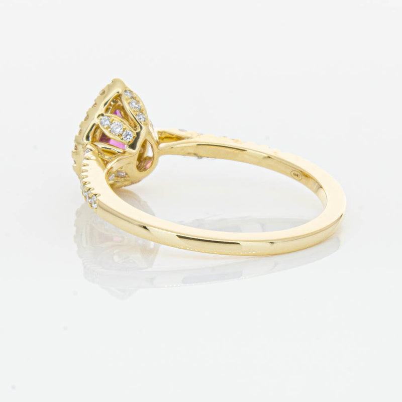 18ct Yellow Gold .58ct Pink Tourmaline & Diamond Mini Sierra Ring-Ring-Walker & Hall