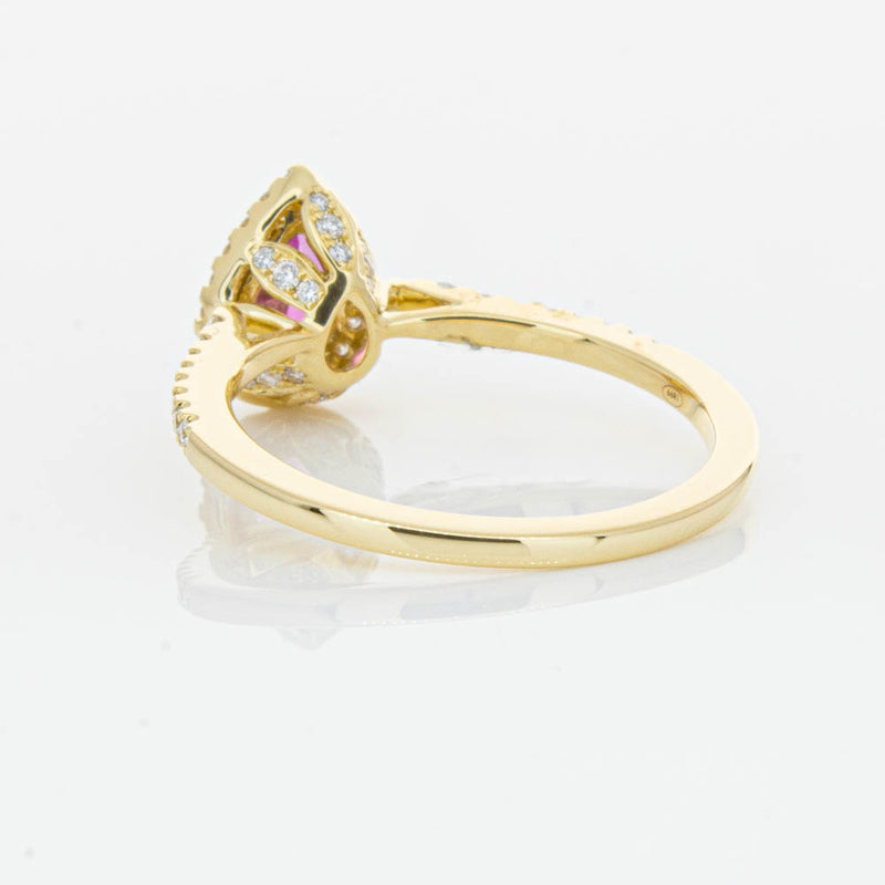 18ct Yellow Gold .58ct Pink Tourmaline & Diamond Mini Sierra Ring-Ring-Walker & Hall