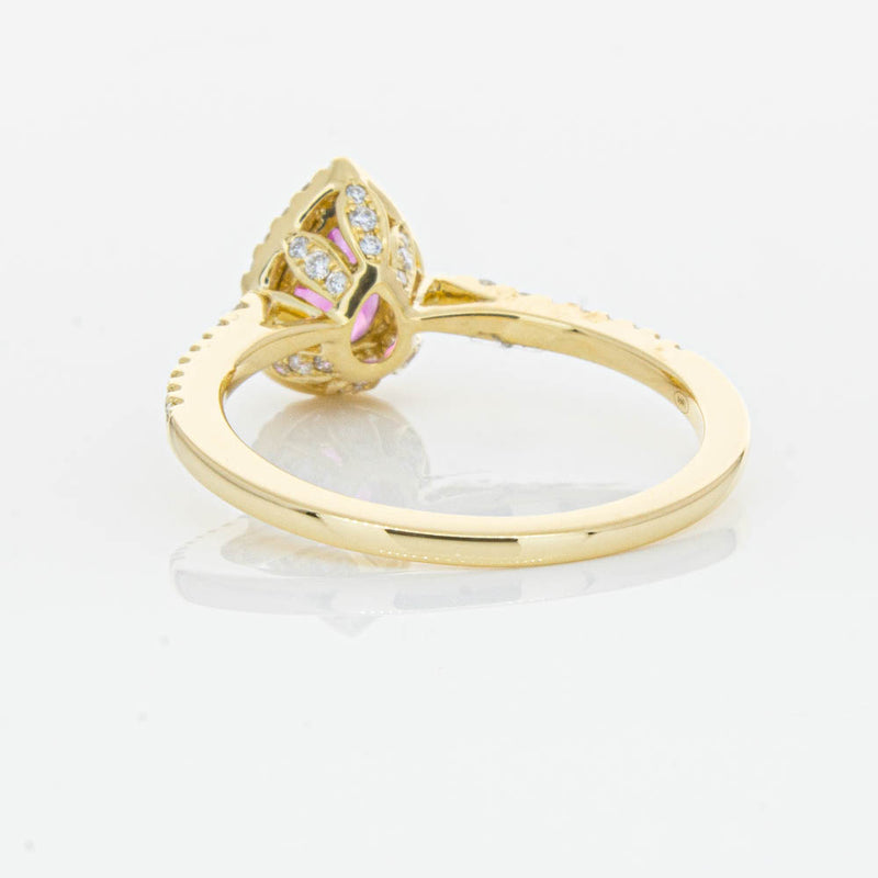 18ct Yellow Gold .58ct Pink Tourmaline & Diamond Mini Sierra Ring-Ring-Walker & Hall