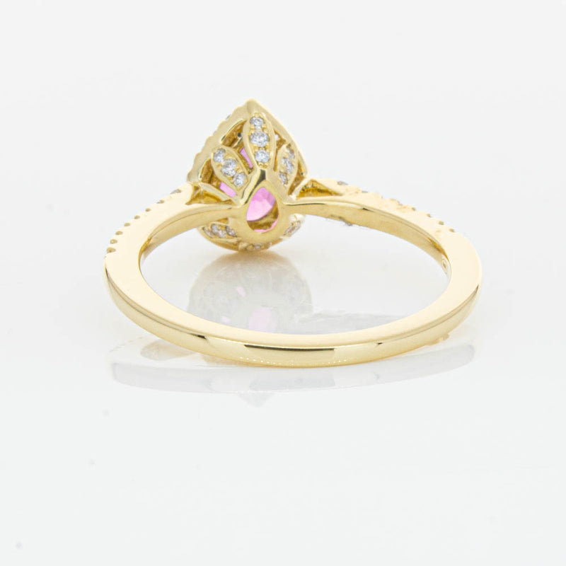 18ct Yellow Gold .58ct Pink Tourmaline & Diamond Mini Sierra Ring-Ring-Walker & Hall