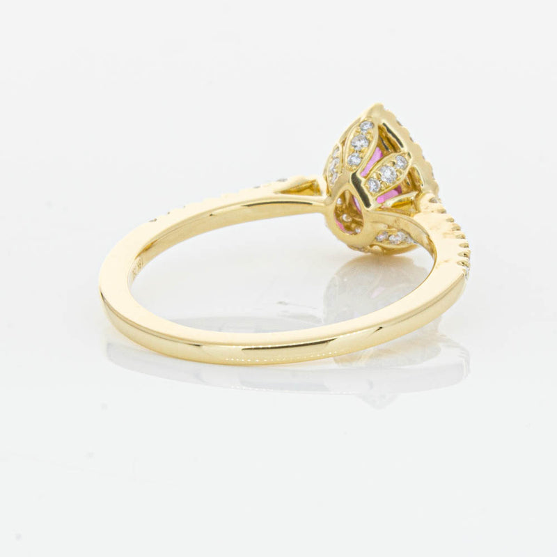 18ct Yellow Gold .58ct Pink Tourmaline & Diamond Mini Sierra Ring-Ring-Walker & Hall