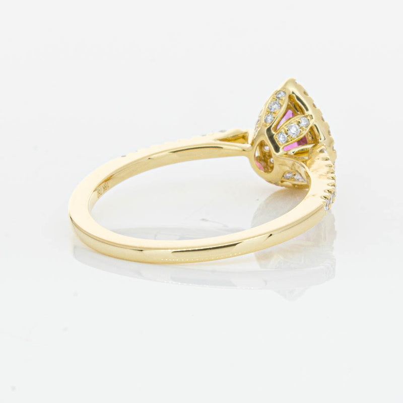 18ct Yellow Gold .58ct Pink Tourmaline & Diamond Mini Sierra Ring-Ring-Walker & Hall