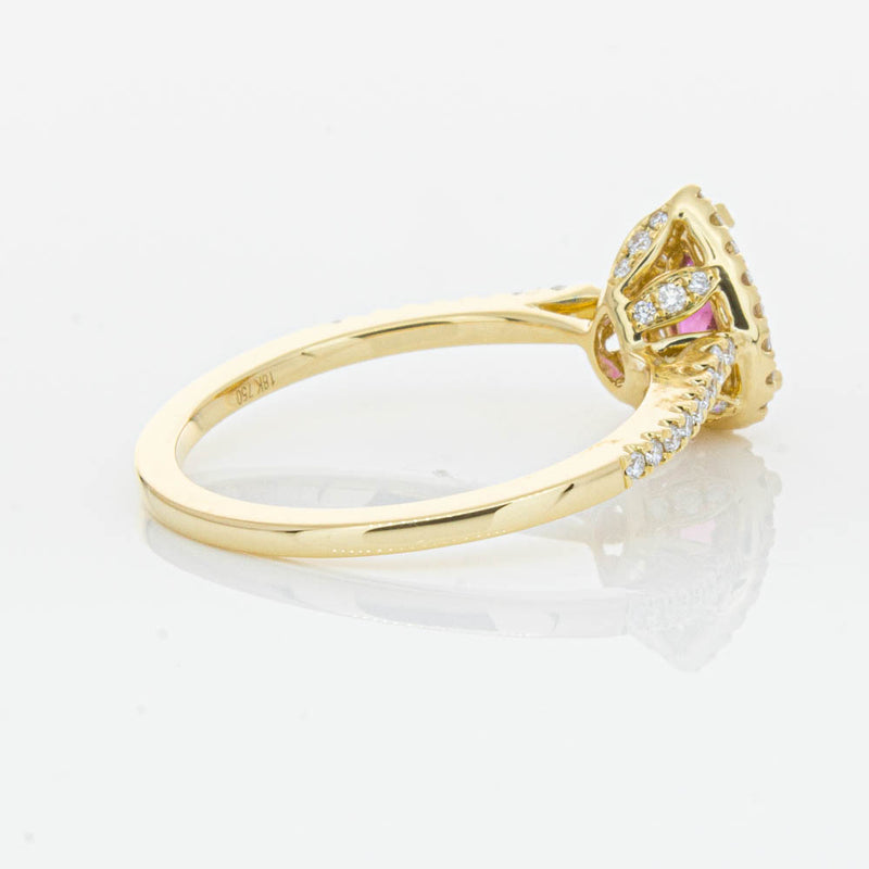 18ct Yellow Gold .58ct Pink Tourmaline & Diamond Mini Sierra Ring-Ring-Walker & Hall