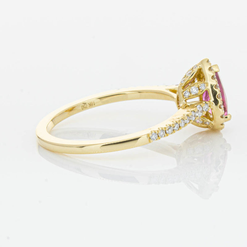 18ct Yellow Gold .58ct Pink Tourmaline & Diamond Mini Sierra Ring-Ring-Walker & Hall