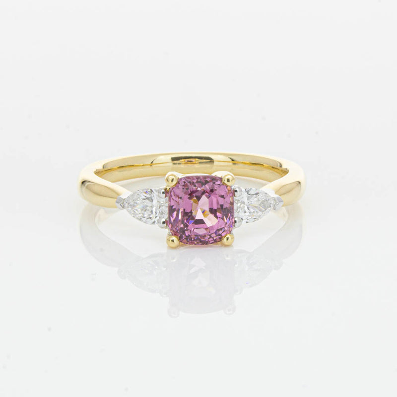 18ct Yellow Gold 1.33ct Pink Spinel & Diamond Ayla Ring-Ring-Walker & Hall