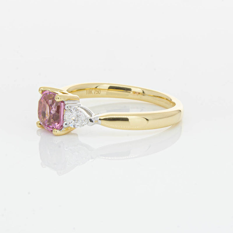18ct Yellow Gold 1.33ct Pink Spinel & Diamond Ayla Ring-Ring-Walker & Hall