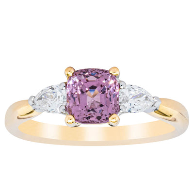 18ct Yellow Gold 1.33ct Pink Spinel & Diamond Ayla Ring-Ring-Walker & Hall