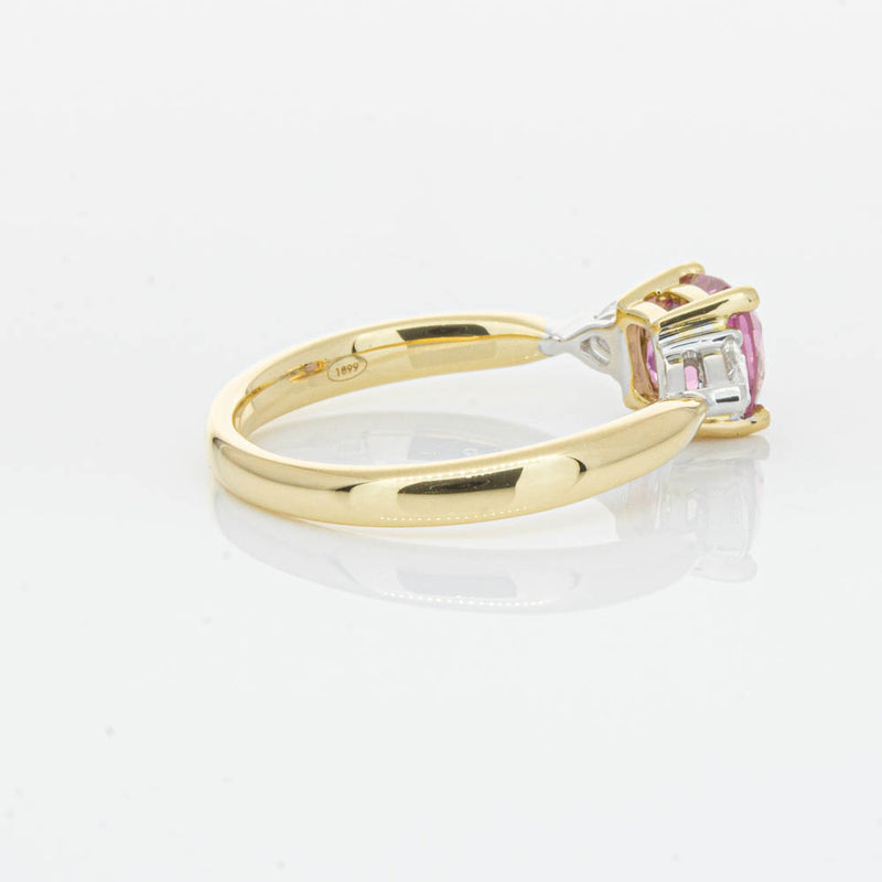 18ct Yellow Gold 1.33ct Pink Spinel & Diamond Ayla Ring-Ring-Walker & Hall