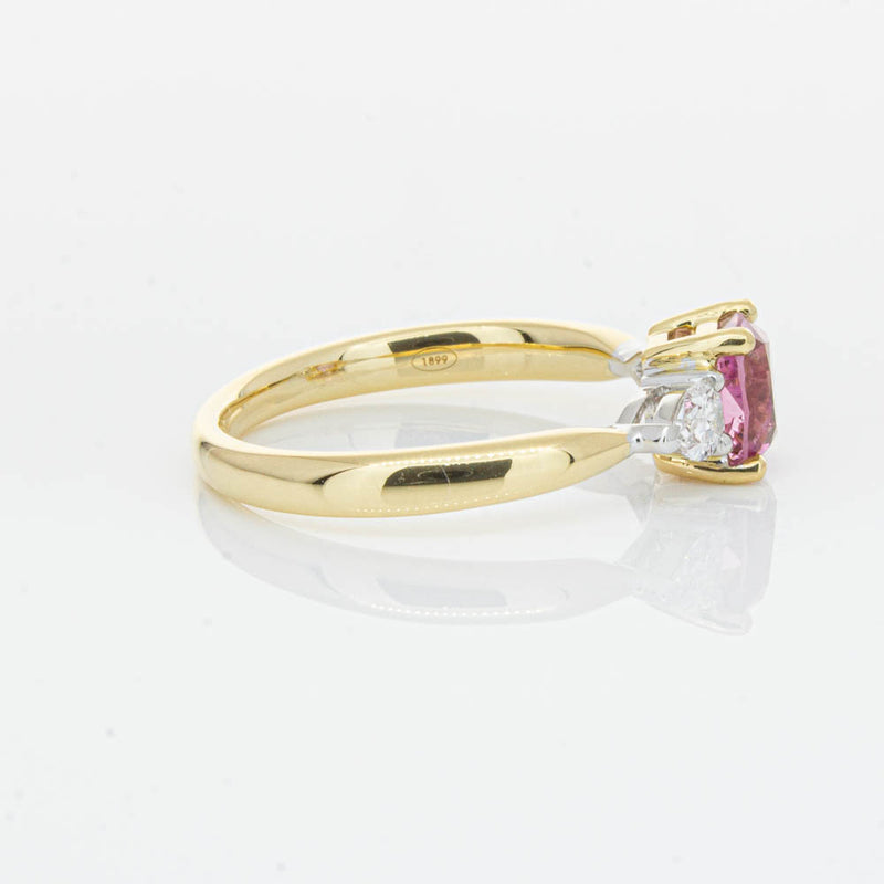 18ct Yellow Gold 1.33ct Pink Spinel & Diamond Ayla Ring-Ring-Walker & Hall