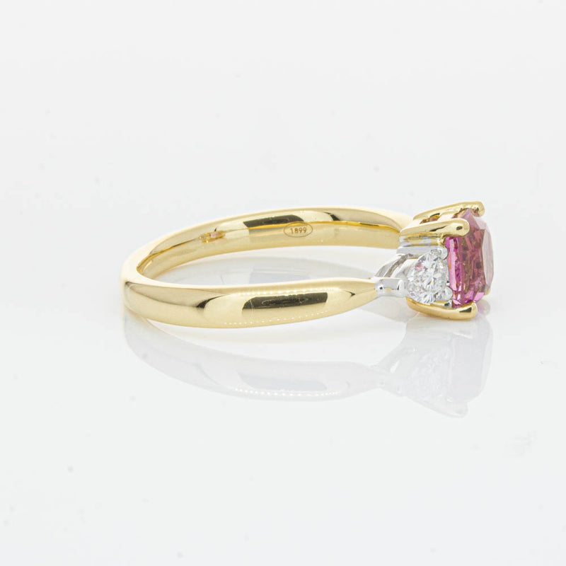 18ct Yellow Gold 1.33ct Pink Spinel & Diamond Ayla Ring-Ring-Walker & Hall