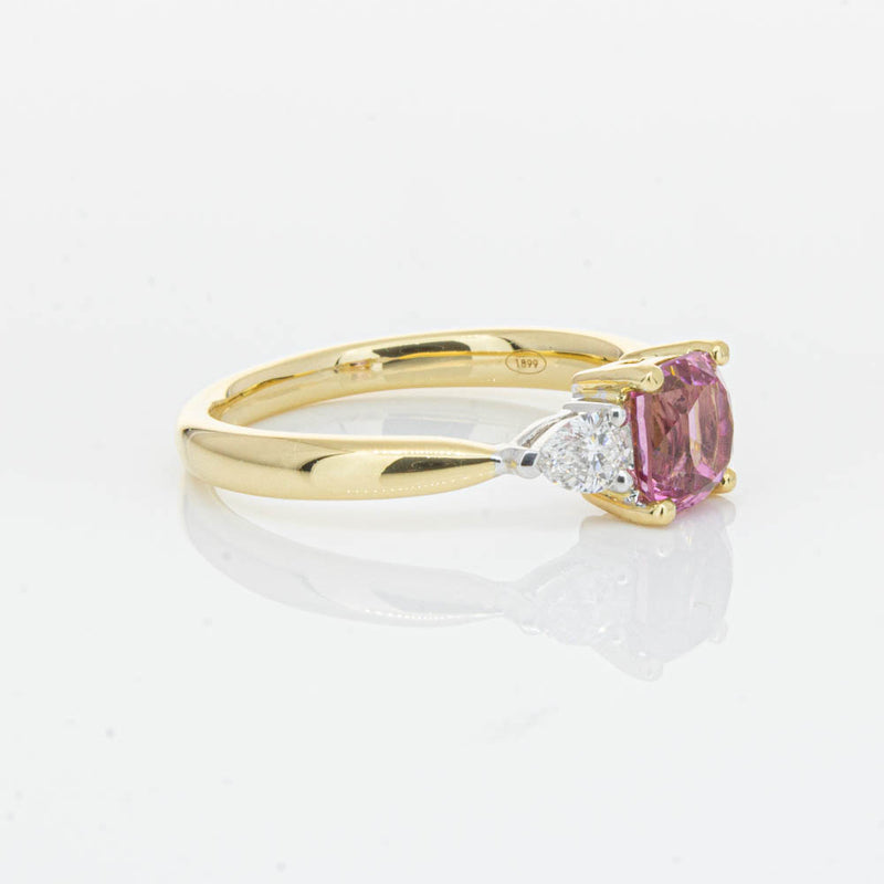 18ct Yellow Gold 1.33ct Pink Spinel & Diamond Ayla Ring-Ring-Walker & Hall