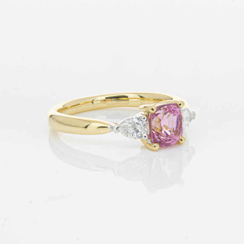 18ct Yellow Gold 1.33ct Pink Spinel & Diamond Ayla Ring-Ring-Walker & Hall