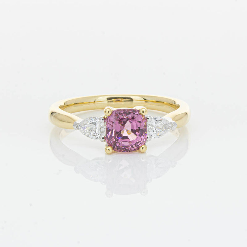 18ct Yellow Gold 1.33ct Pink Spinel & Diamond Ayla Ring-Ring-Walker & Hall