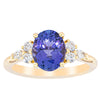 18ct Yellow Gold Tanzanite & Diamond Oriana Ring-Ring-Walker & Hall